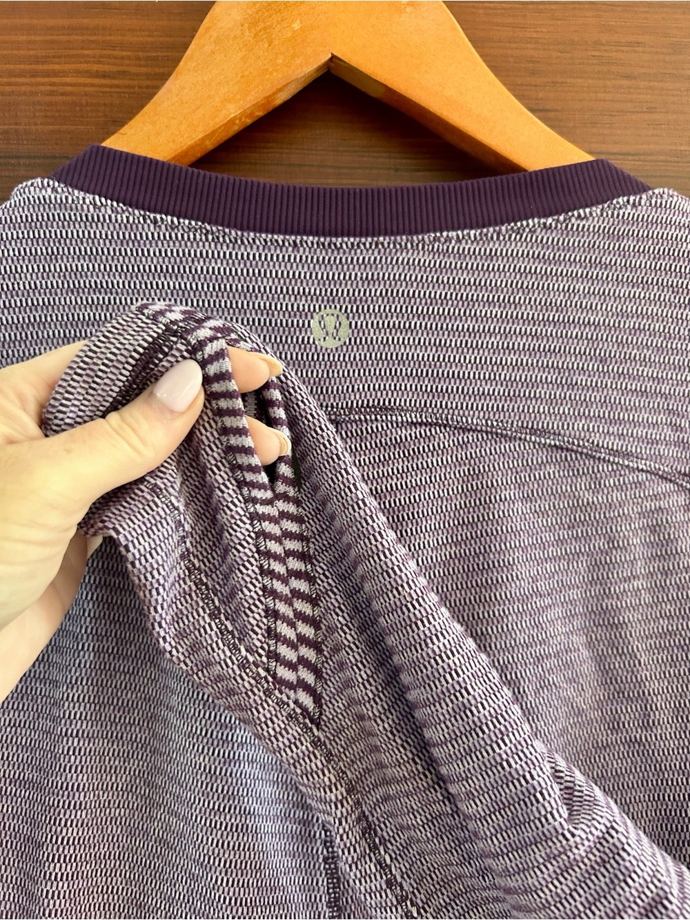 lululemon athletica Base Runner in Lavender Textured Long Sleeve Top - Picture 6 of 11